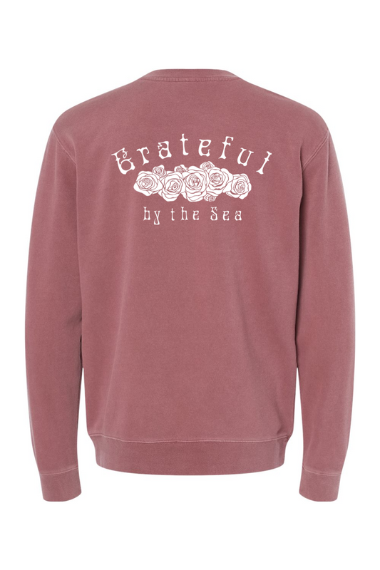 Cala's Grateful By The Sea Midweight Pigment-Dyed Crewneck Sweatshirt