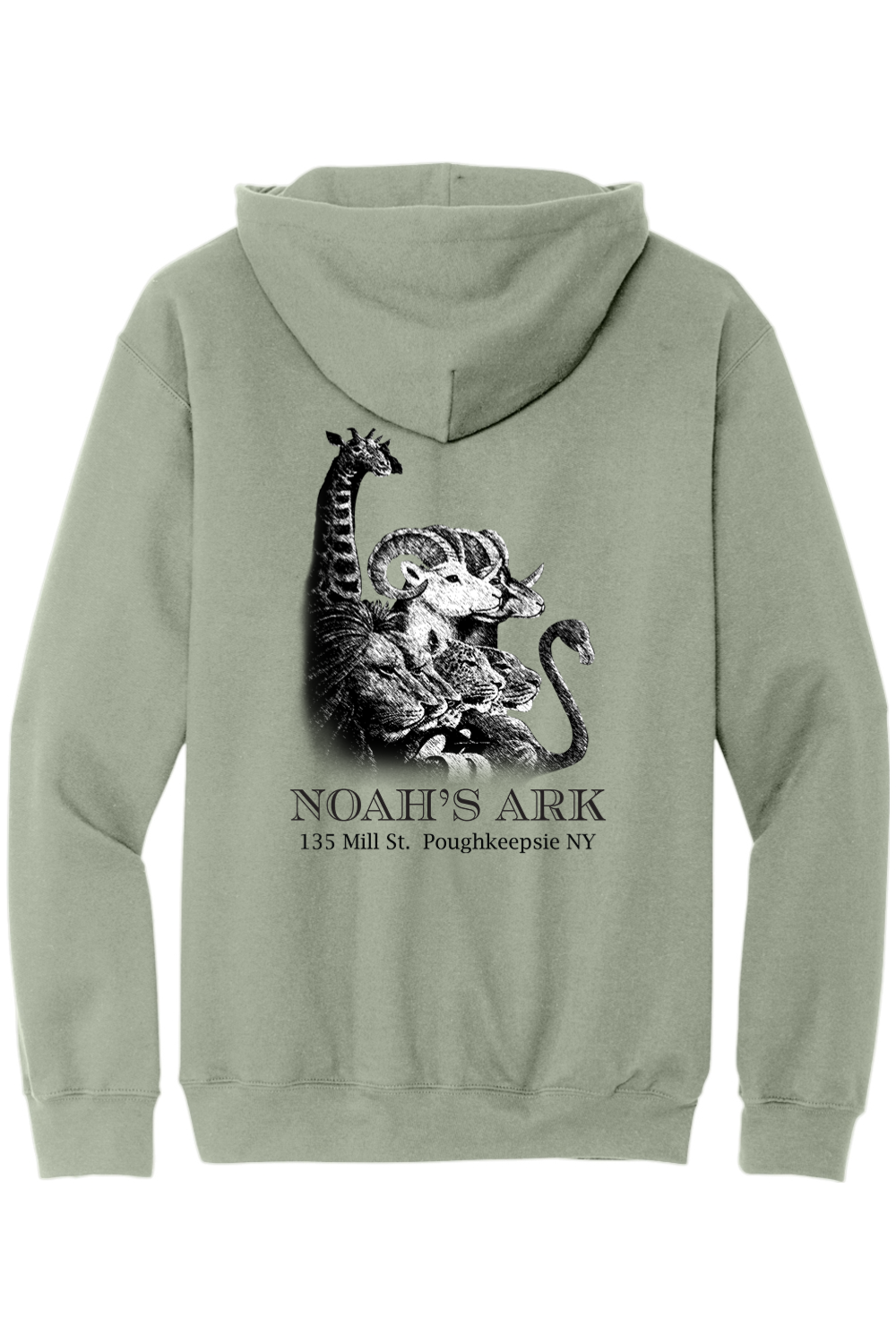 Noah's Ark Logo Crest/Back (black) Midweight Hoodie