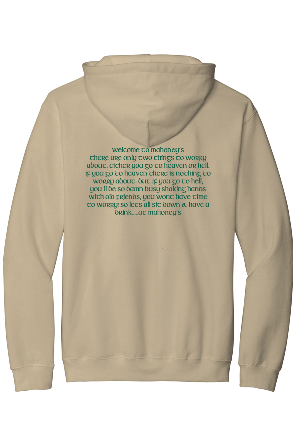 Welcome to Mahoney's in Green Unisex Midweight Hoodie