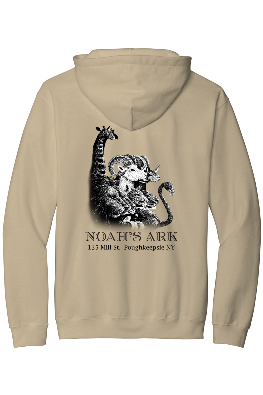 Noah's Ark Logo Crest/Back (black) Midweight Hoodie