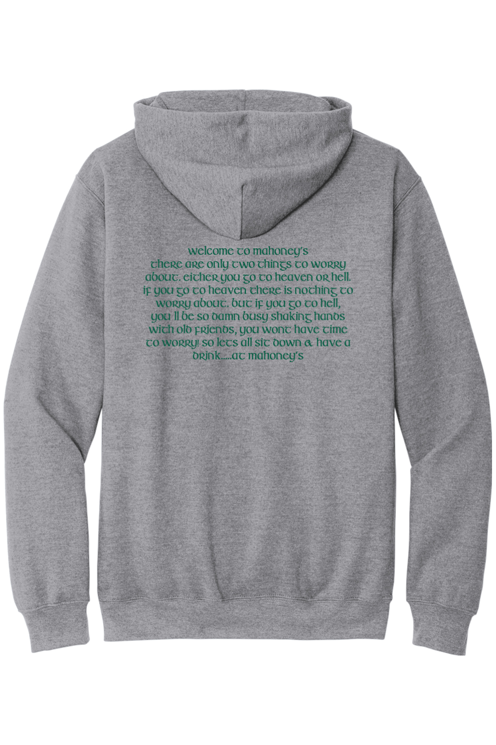 Welcome to Mahoney's in Green Unisex Midweight Hoodie