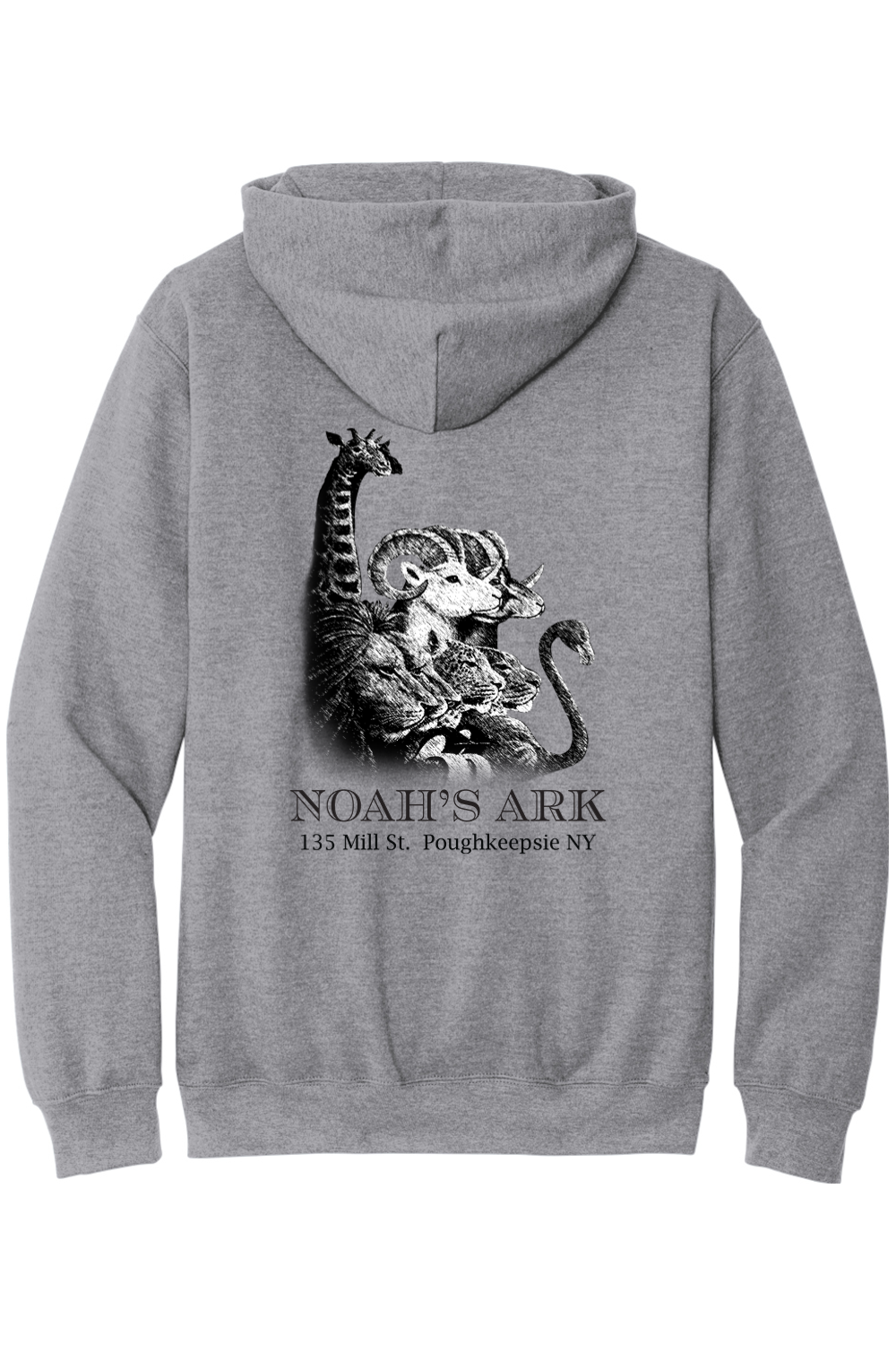 Noah's Ark Logo Crest/Back (black) Midweight Hoodie