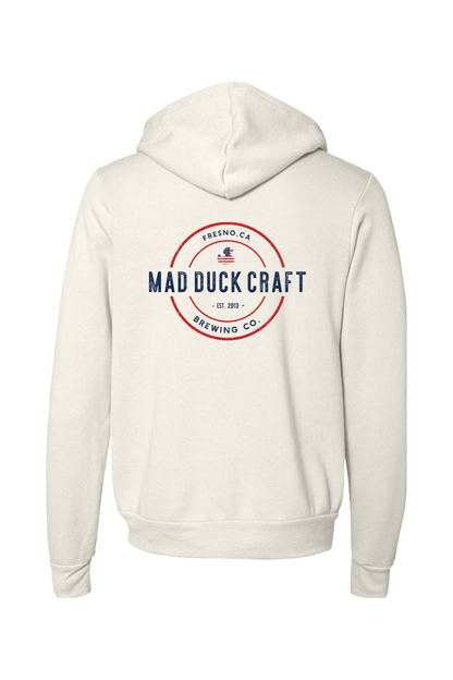 Mad Duck Red, White, & Blue Full-Zip Sponge Fleece Hoodie