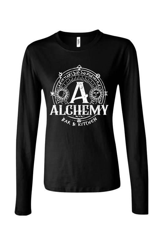 Staff Uniform - Alchemy White Logo Cotton Blend Long Sleeve T-Shirt - Women's