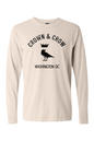 Crown & Crow in Black Unisex Garment-dyed Long Sleeve T-Shirt