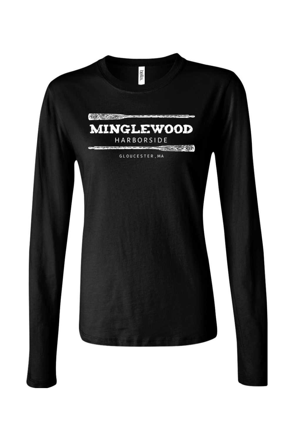 Staff Uniform - Minglewood White Logo Long Sleeve Cotton T-Shirt - Women's