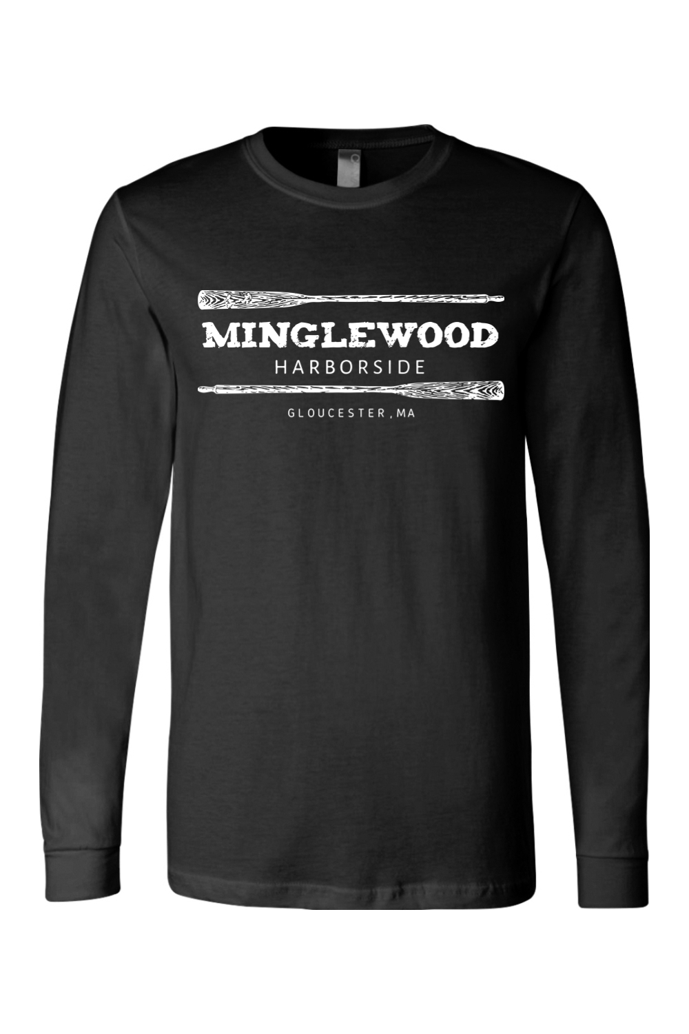 Staff Uniform - Minglewood White Logo Long Sleeve Cotton T-Shirt - Unisex