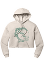 Velvet Vine Green Logo Crop Fleece Hoodie - Women's