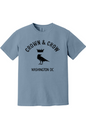 Crown & Crow in Black Unisex Garment-Dyed T-shirt