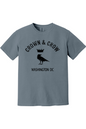 Crown & Crow in Black Unisex Garment-Dyed T-shirt