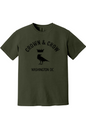 Crown & Crow in Black Unisex Garment-Dyed T-shirt