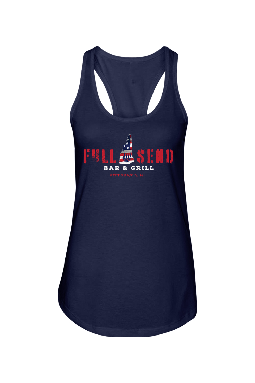 Full Send Red, White, & Blue Racerback Tank