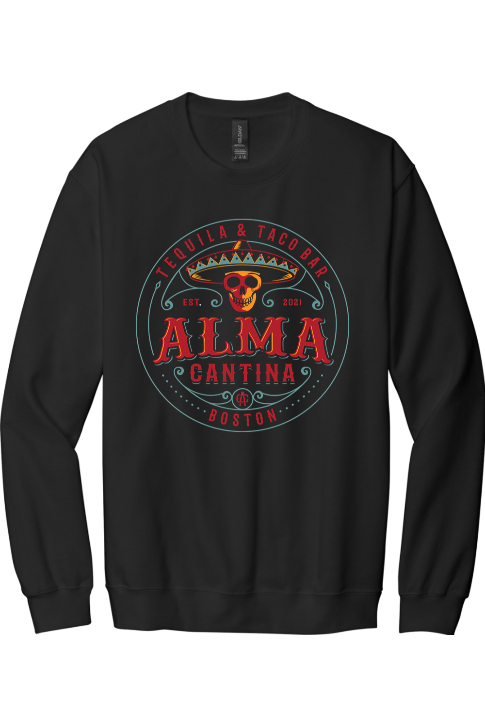 Alma Cantina Multicolor Logo Standard Crewneck Sweatshirt - Unisex