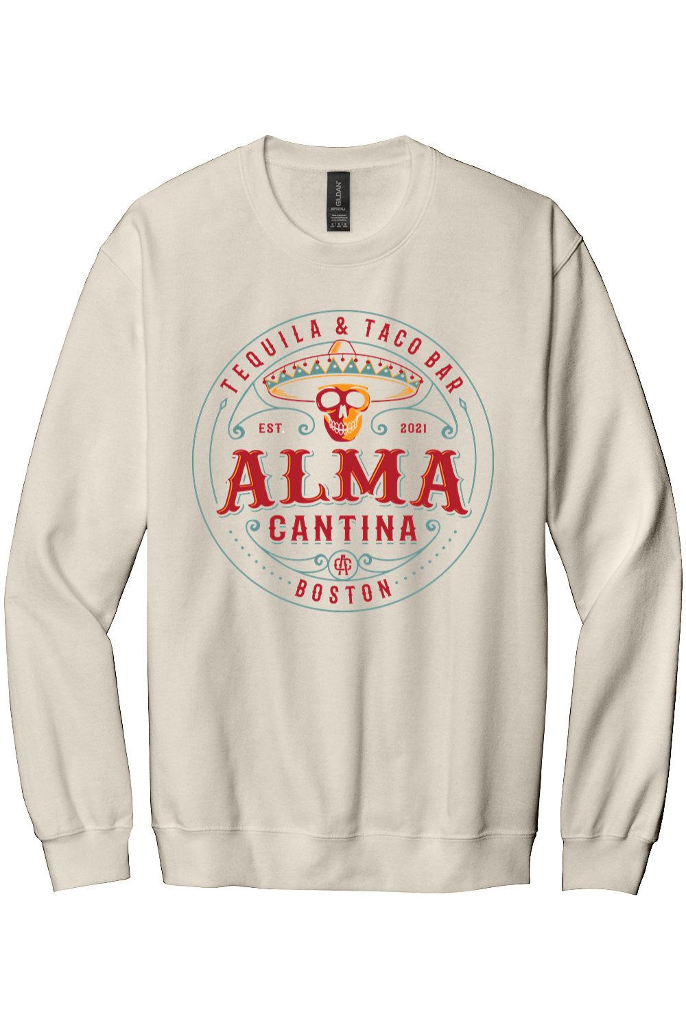 Alma Cantina Multicolor Logo Standard Crewneck Sweatshirt - Unisex