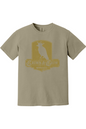 Yellow Distressed Logo - Unisex Garment-dyed Long Sleeve T-Shirt
