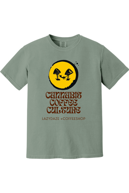 Lazy Daze Cannabis Coffee Culture Unisex Garment-Dyed T-shirt