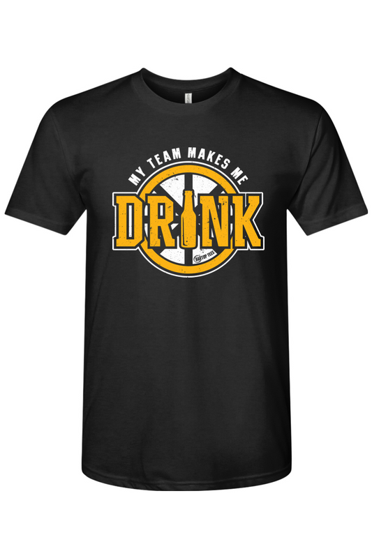 Boston Hockey Makes Me Drink Triblend Graphic T-Shirt - Unisex