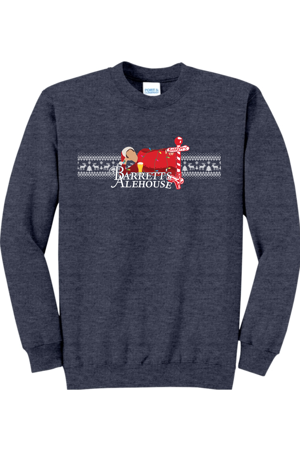 Barrett's Alehouse Santa Fair Isle Crewneck Sweatshirt