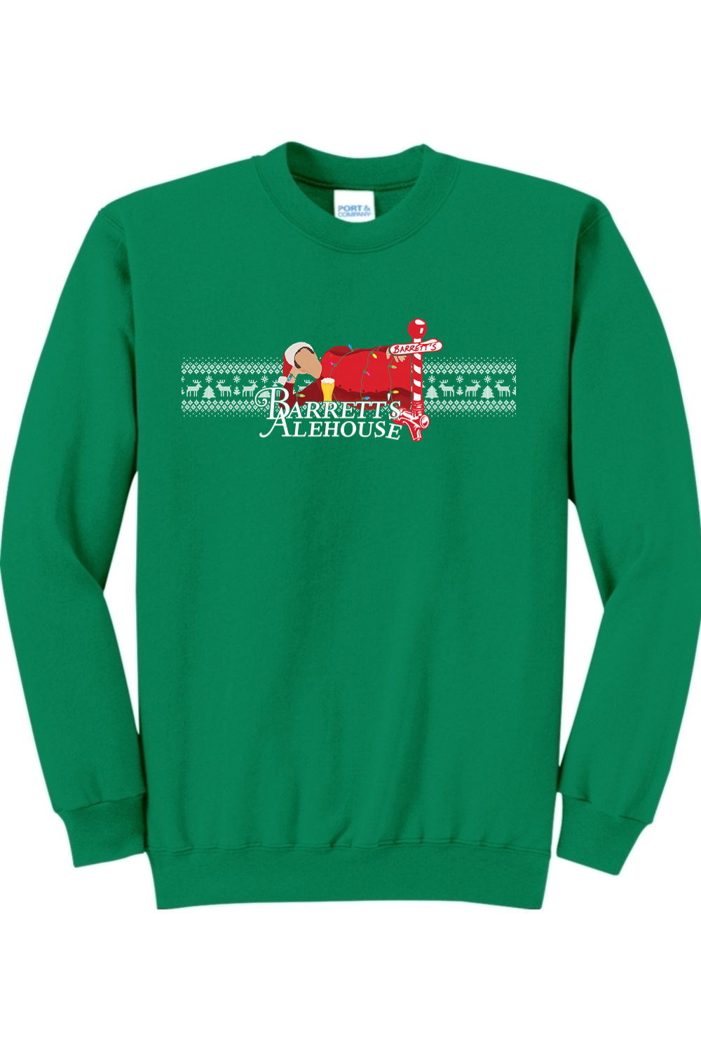 Barrett's Alehouse Santa Fair Isle Crewneck Sweatshirt