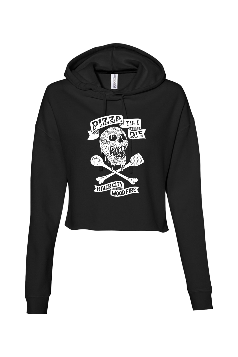 River City Women’s Cropped Hooded Sweatshirt - Pizza 'Til I Die