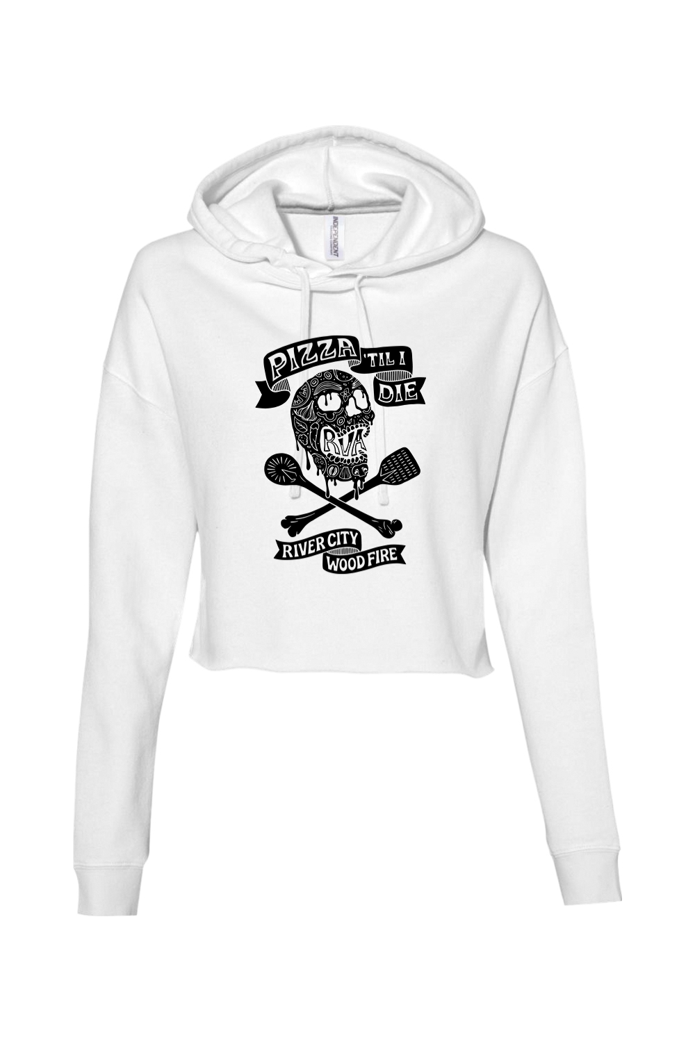 River City Women’s Cropped Hooded Sweatshirt - Pizza 'Til I Die