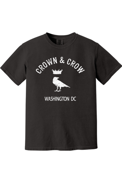 Crown & Crow in White Unisex Garment-Dyed T-shirt