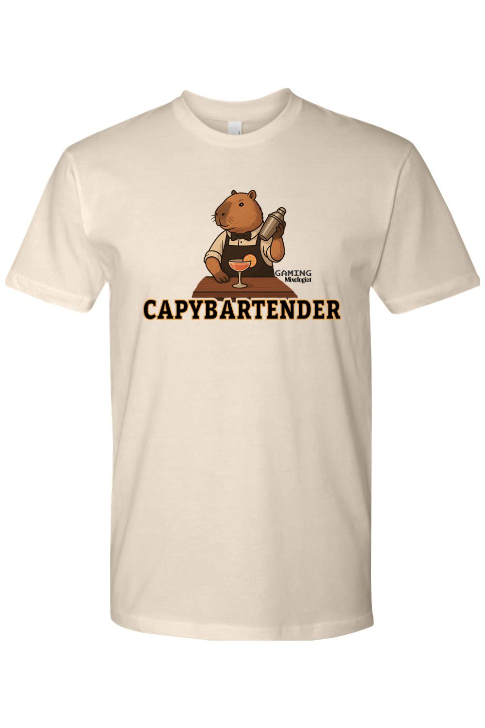 Gaming Mixologist Capybartender Cotton T-Shirt - Mens