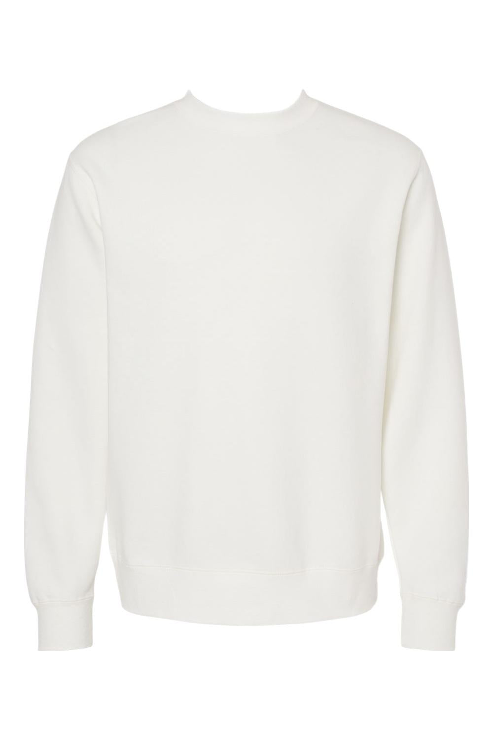 Off-white Independent Trading Co. midweight pigment-dyed crewneck sweatshirt with long sleeves and ribbed cuffs.