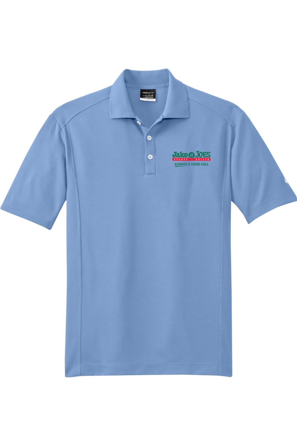 Light blue Nike Dri-FIT polo shirt featuring the Jake n JOES Sports Grille logo embroidered on the chest.