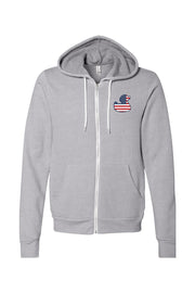 Mad Duck Red, White, & Blue Full-Zip Sponge Fleece Hoodie