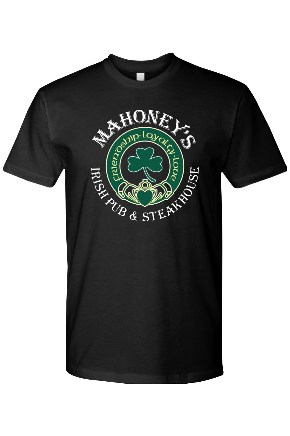 Mahoney's Irish Pub White Logo Mens Fitted Crewneck Tee