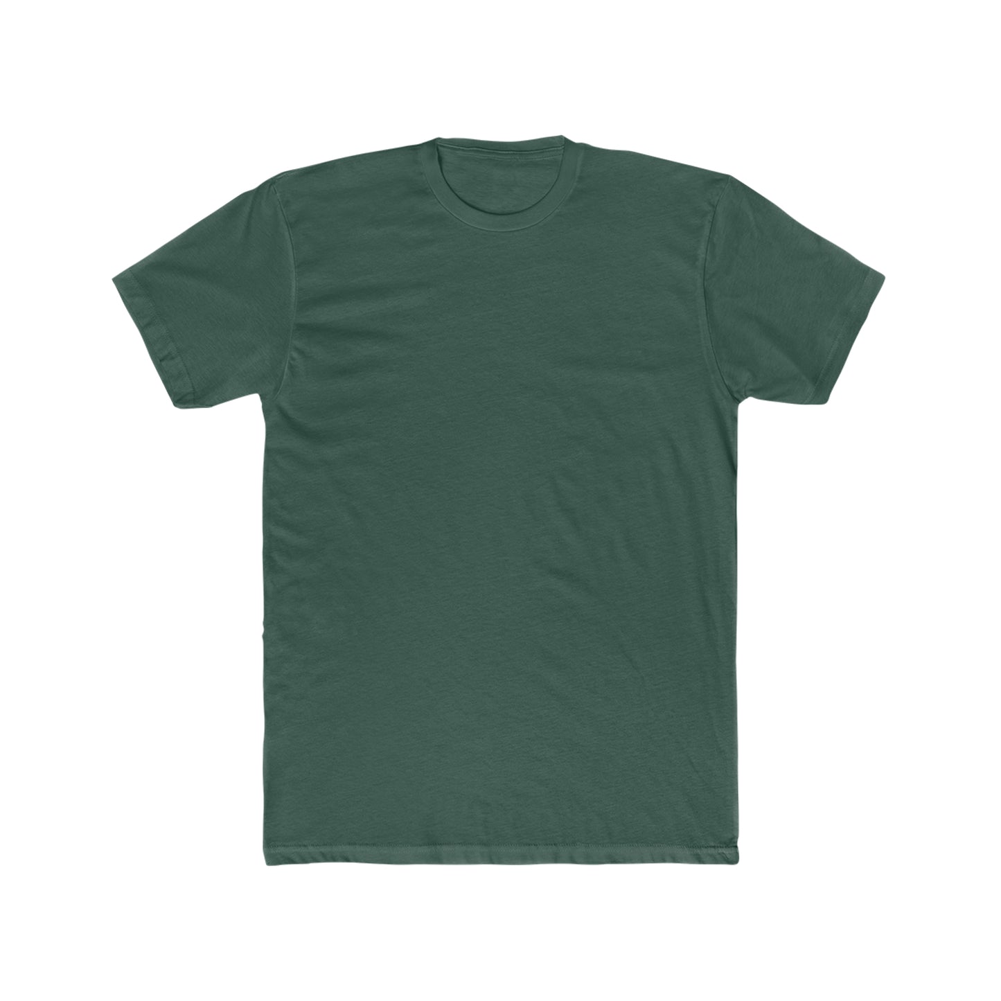Dark green premium fitted men's crew neck t-shirt made from lightweight, soft combed ring-spun cotton.