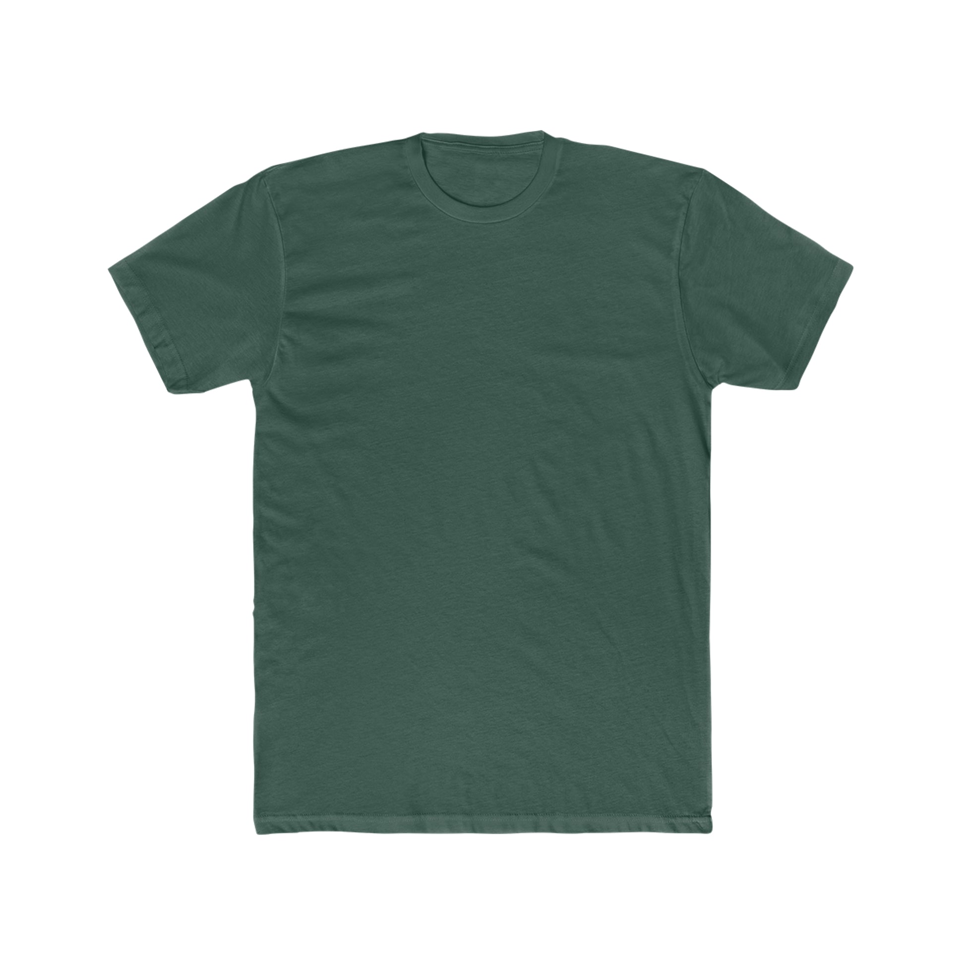 Dark green premium fitted men's crew neck t-shirt made from lightweight, soft combed ring-spun cotton.