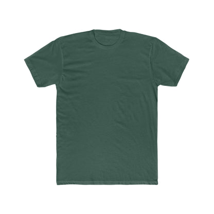 Dark green premium fitted men's crew neck t-shirt made from lightweight, soft combed ring-spun cotton.