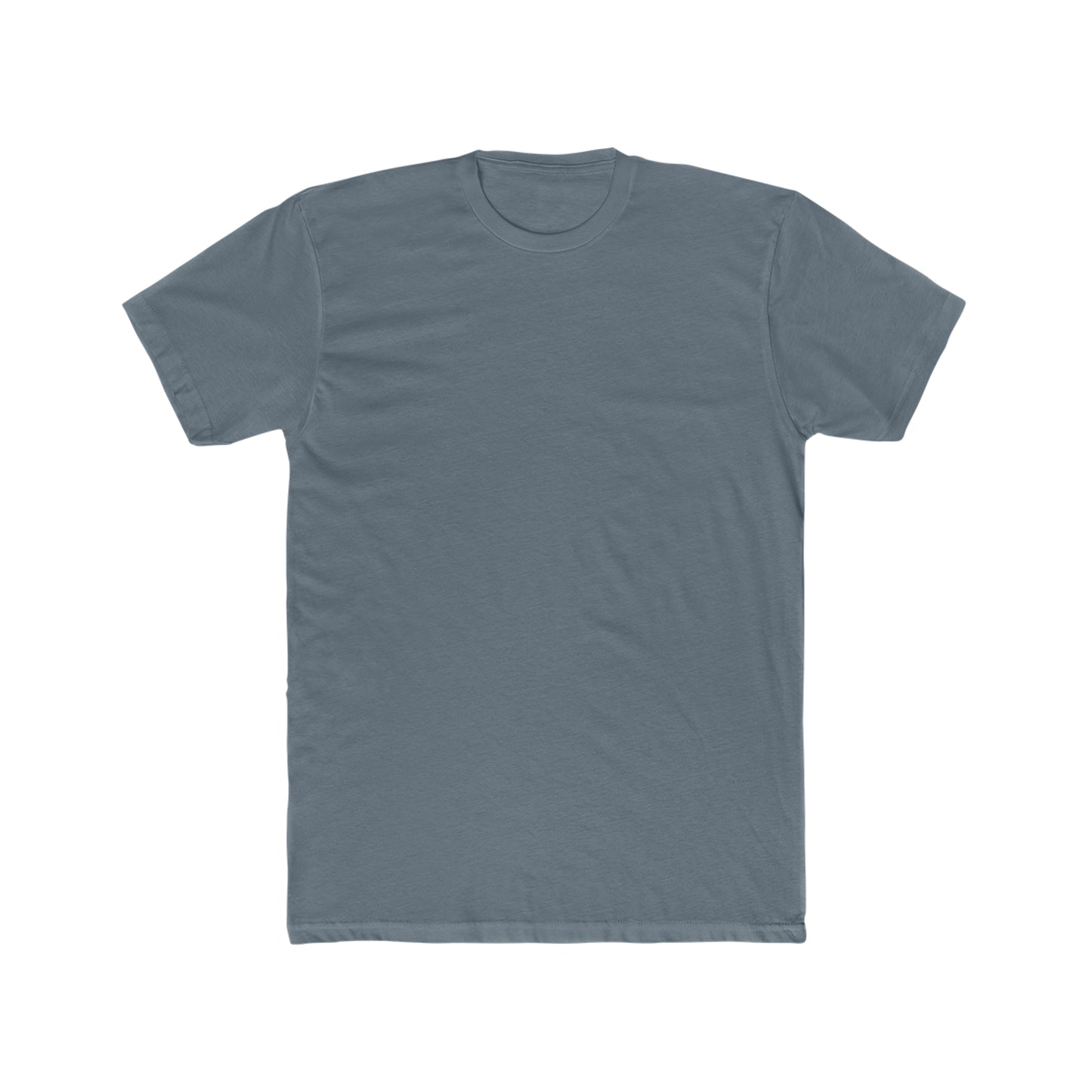 Men's premium fitted crew neck t-shirt in slate grey made from lightweight, soft combed ring-spun cotton.