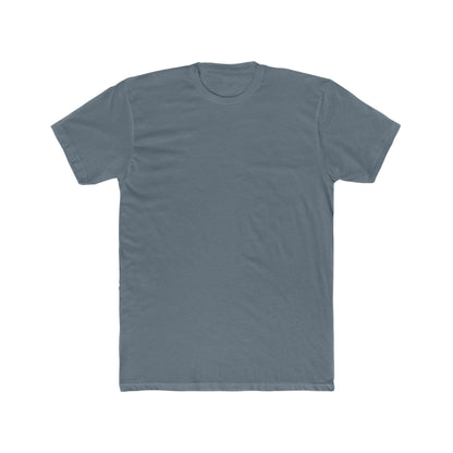 Men's premium fitted crew neck t-shirt in slate grey made from lightweight, soft combed ring-spun cotton.