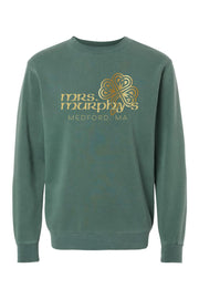 Mrs. Murphy's Gold Celtic Clover Pigment-Dyed Crewneck Sweatshirt - Mens