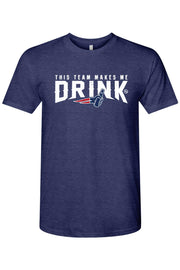 New England Football Makes Me Drink Triblend T-Shirt - Mens