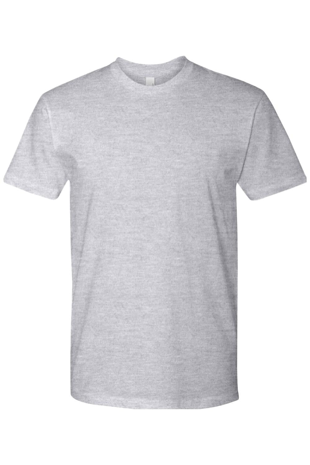 Next Level premium heather gray ringspun cotton short sleeve crew neck t-shirt for everyday wear.