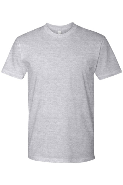 Next Level premium heather gray ringspun cotton short sleeve crew neck t-shirt for everyday wear.