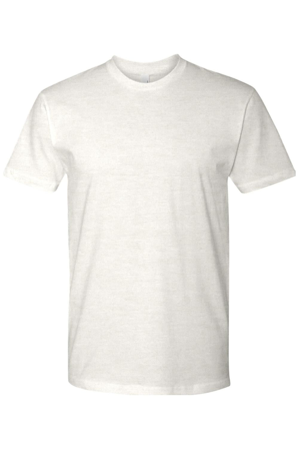 Oatmeal heather Next Level ringspun cotton short sleeve crew neck t-shirt.