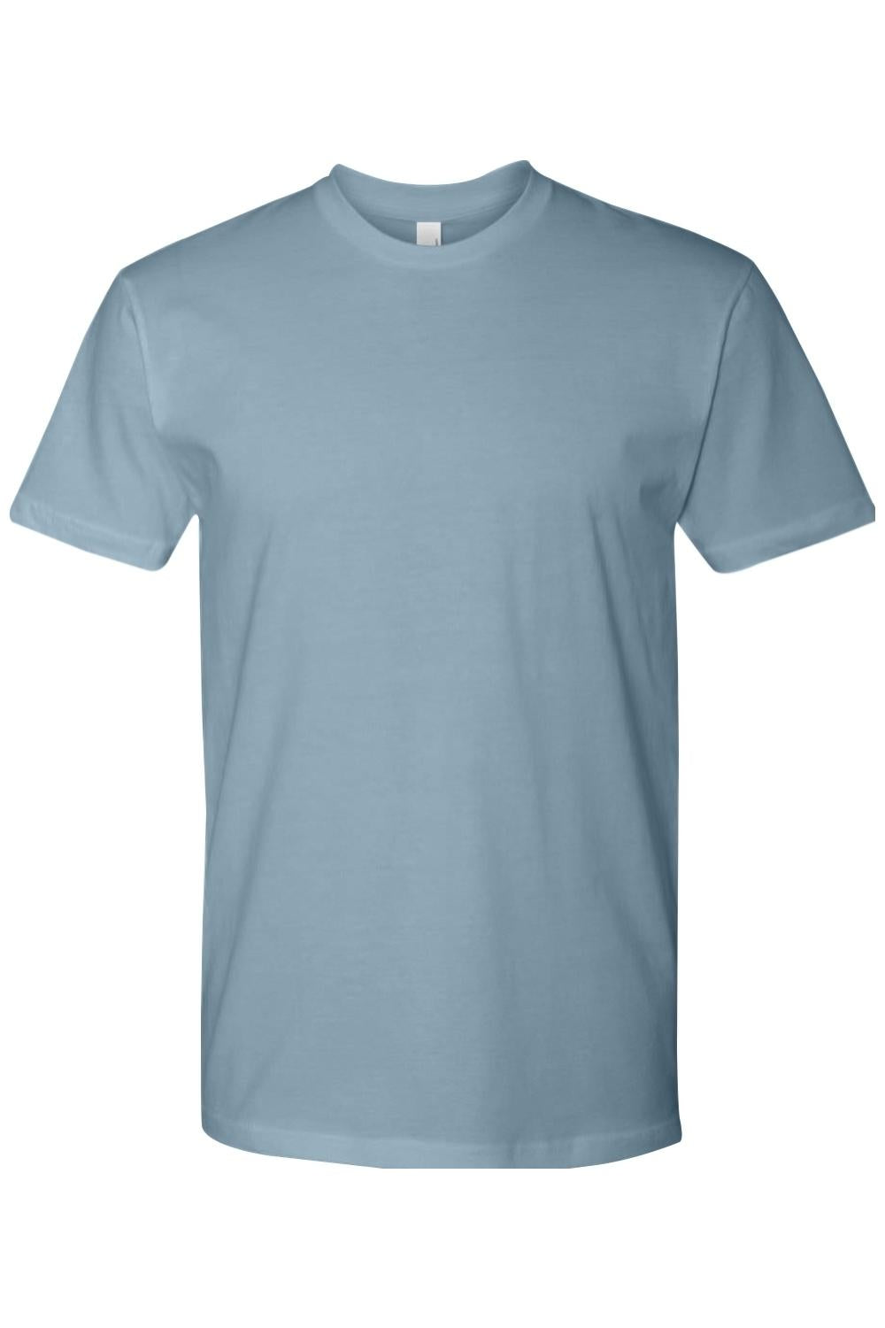 Light blue Next Level ringspun cotton short sleeve crew neck t-shirt.