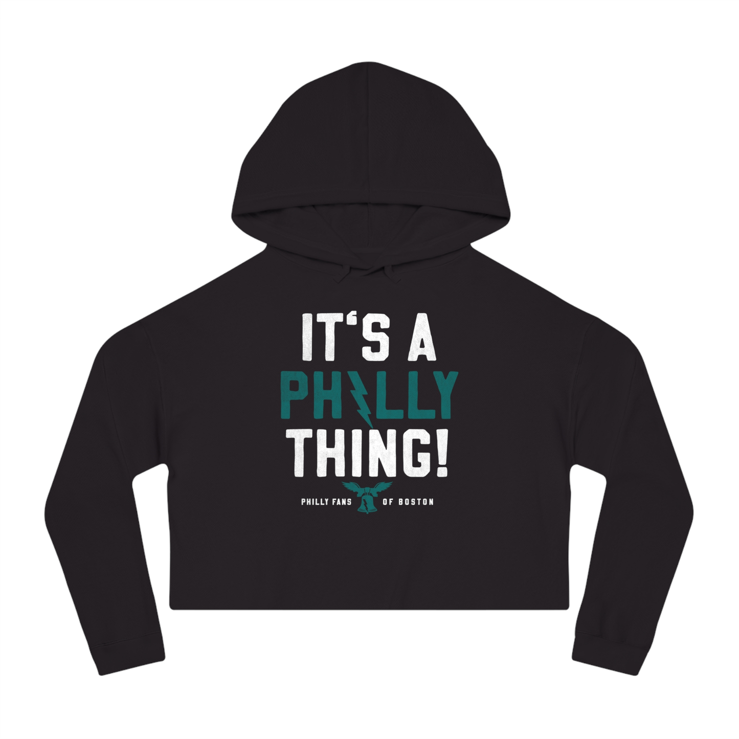 Crop Graphic Hoodie - Its A Philly Thing