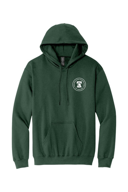 Forest green cotton-blend hoodie featuring a white Philadelphia Eagles of Boston logo on the left chest.