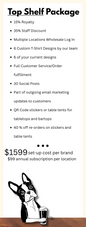 Membership Package & Subscription - Top Shelf