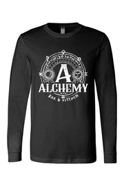 Staff Uniform - Alchemy White Logo Long Sleeve Cotton T-Shirt - Mens