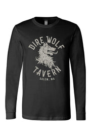 Staff Uniform - Dire Wolf Tavern Full Logo Long Sleeve Cotton T-Shirt - Mens