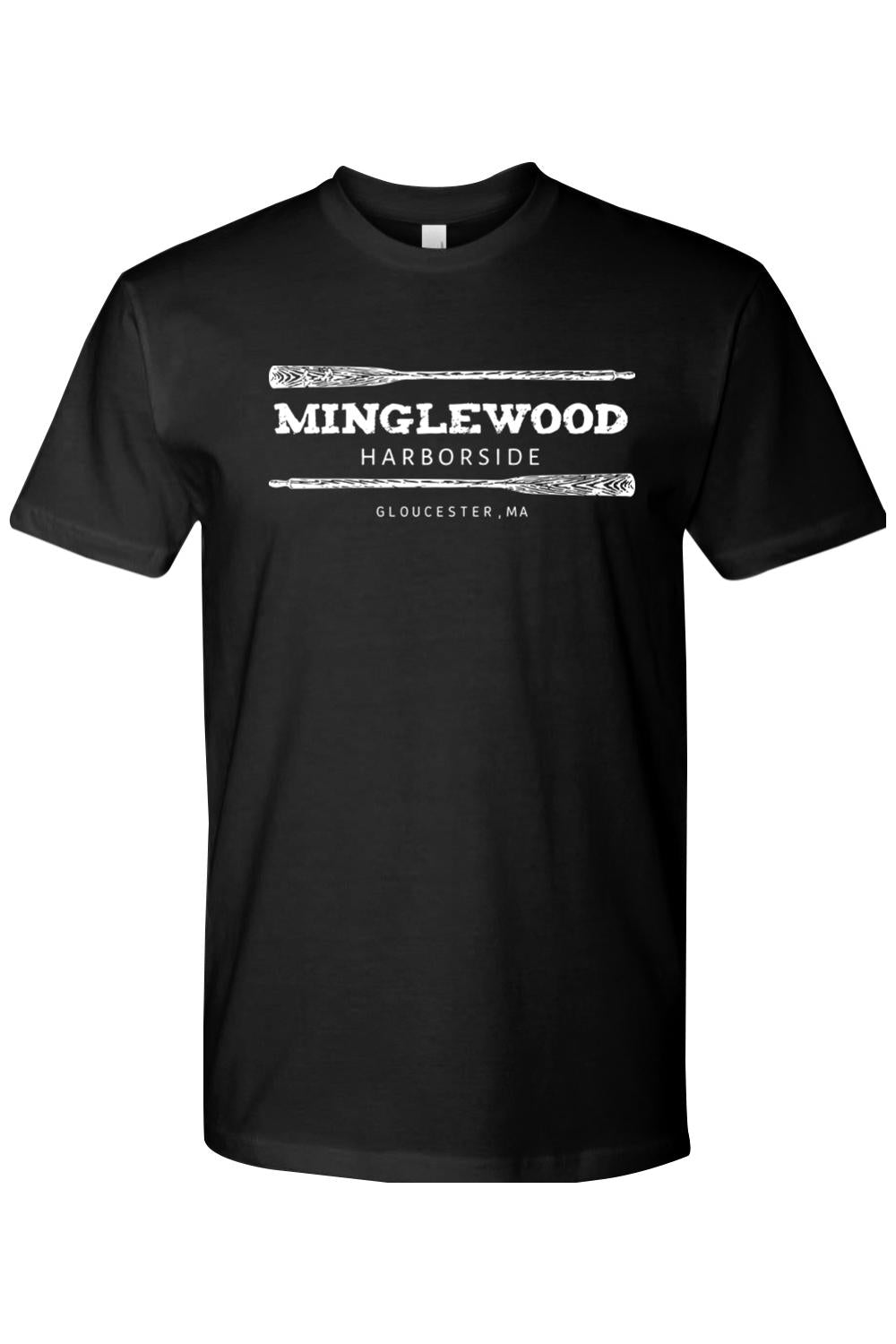 Staff Uniform - Minglewood White Logo Mens Cotton T-Shirt