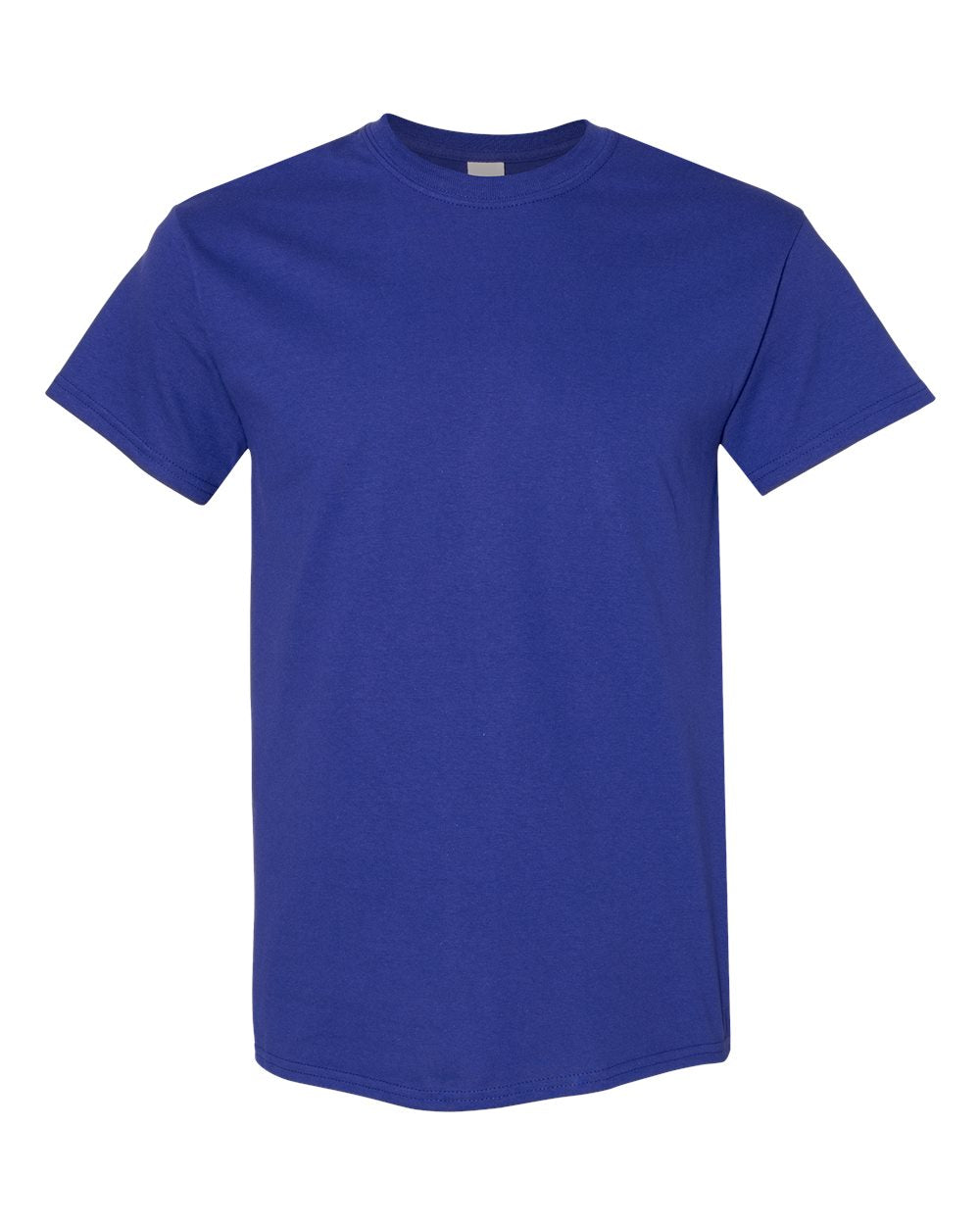 Cobalt blue men's classic fit cotton t-shirt with a rib collar and short sleeves.