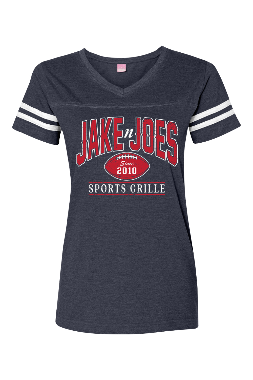 Jake n JOES Women's V-Neck Football Jersey Tee